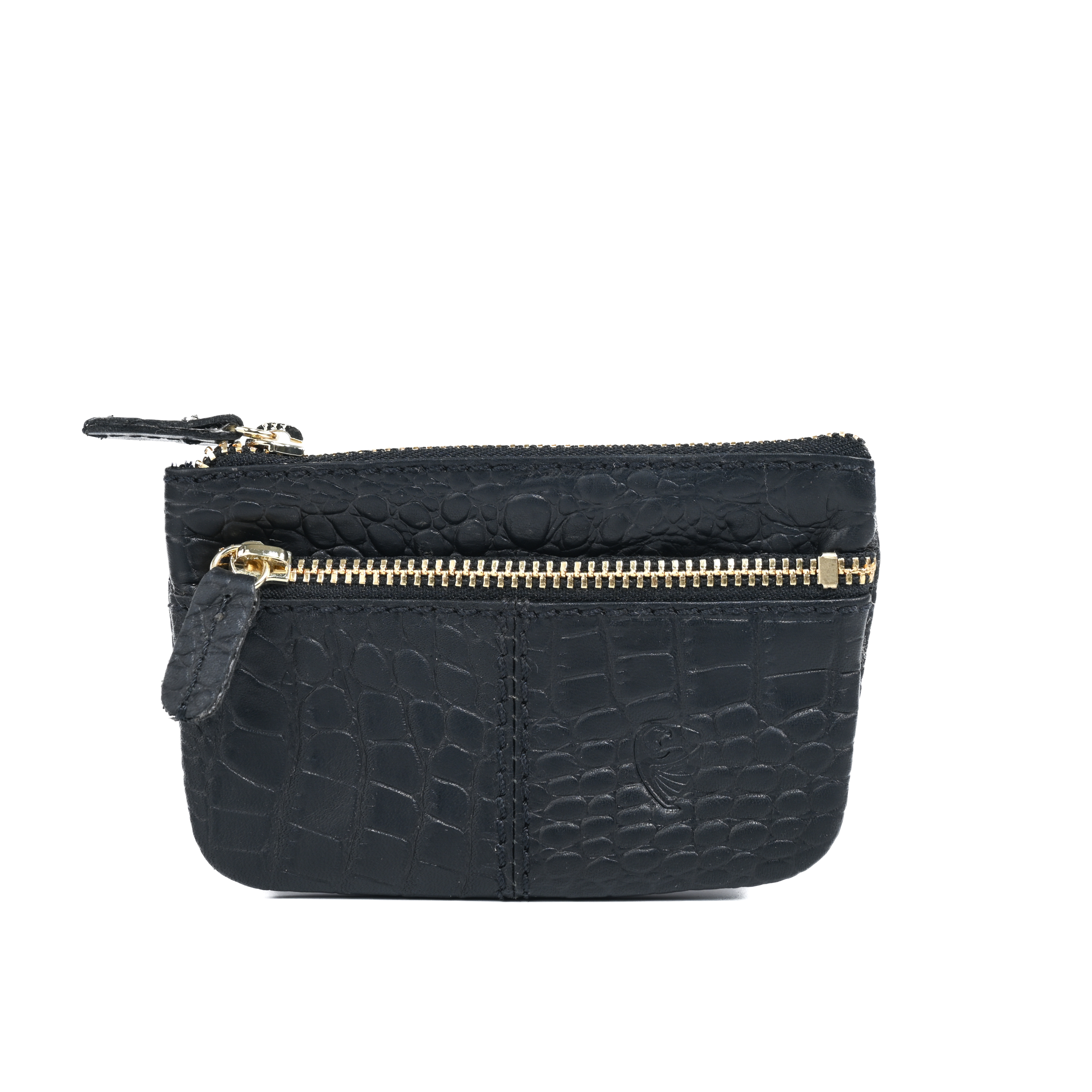 GERMANUS Schlüsselmäppchen Schwarz Croco